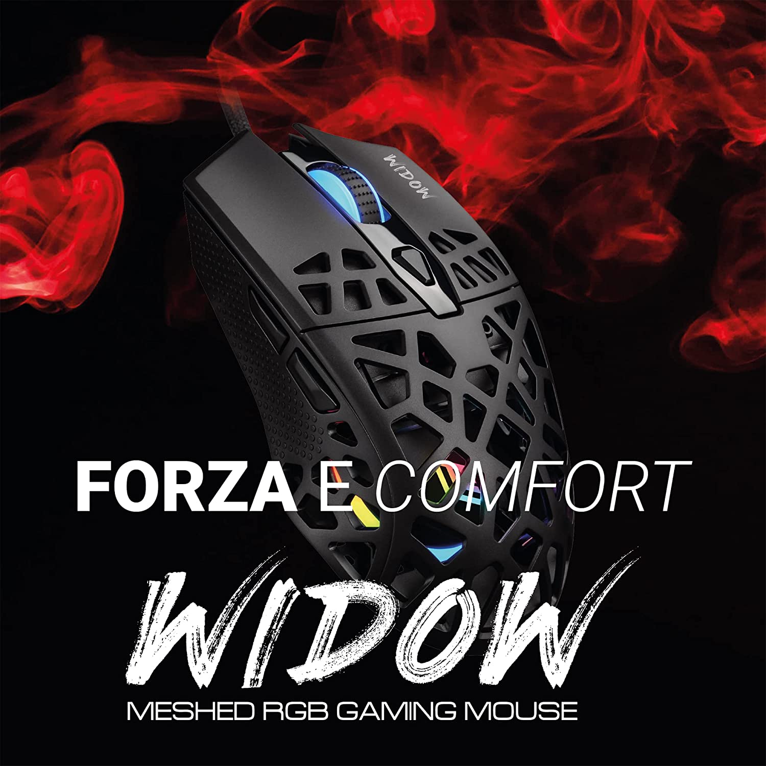 Mouse usb gaming Noua widow mesh RGB foto 3